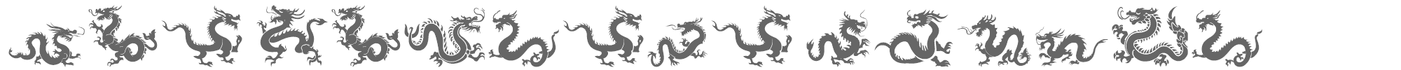 Sample characters The Chinese Dragon of South ST Font